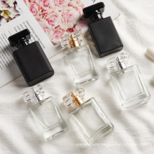 Wholesale Black Spray Bottle Empty Glass 30ml Luxury Clear Square Perfume Bottles